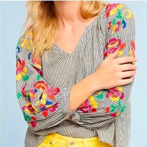 Anthropologie x Floreat Soleil Tassel Top